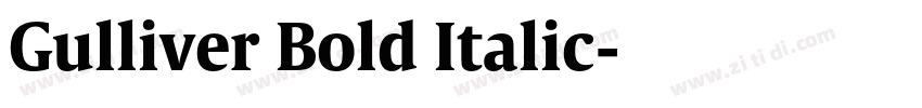 Gulliver Bold Italic字体转换